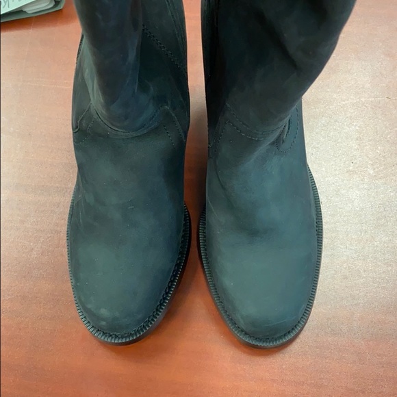 Black leather cowboy style boots - Picture 5 of 7